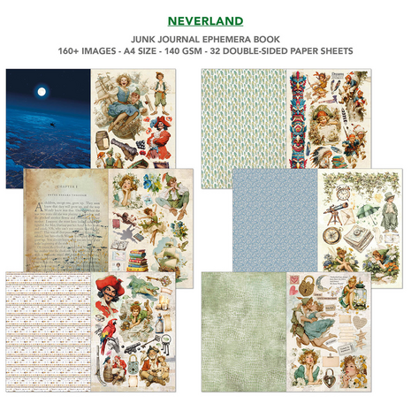 Ciao Bella Papercrafting Neverland A4 Junk Journal Ephemera Book (CBB021)