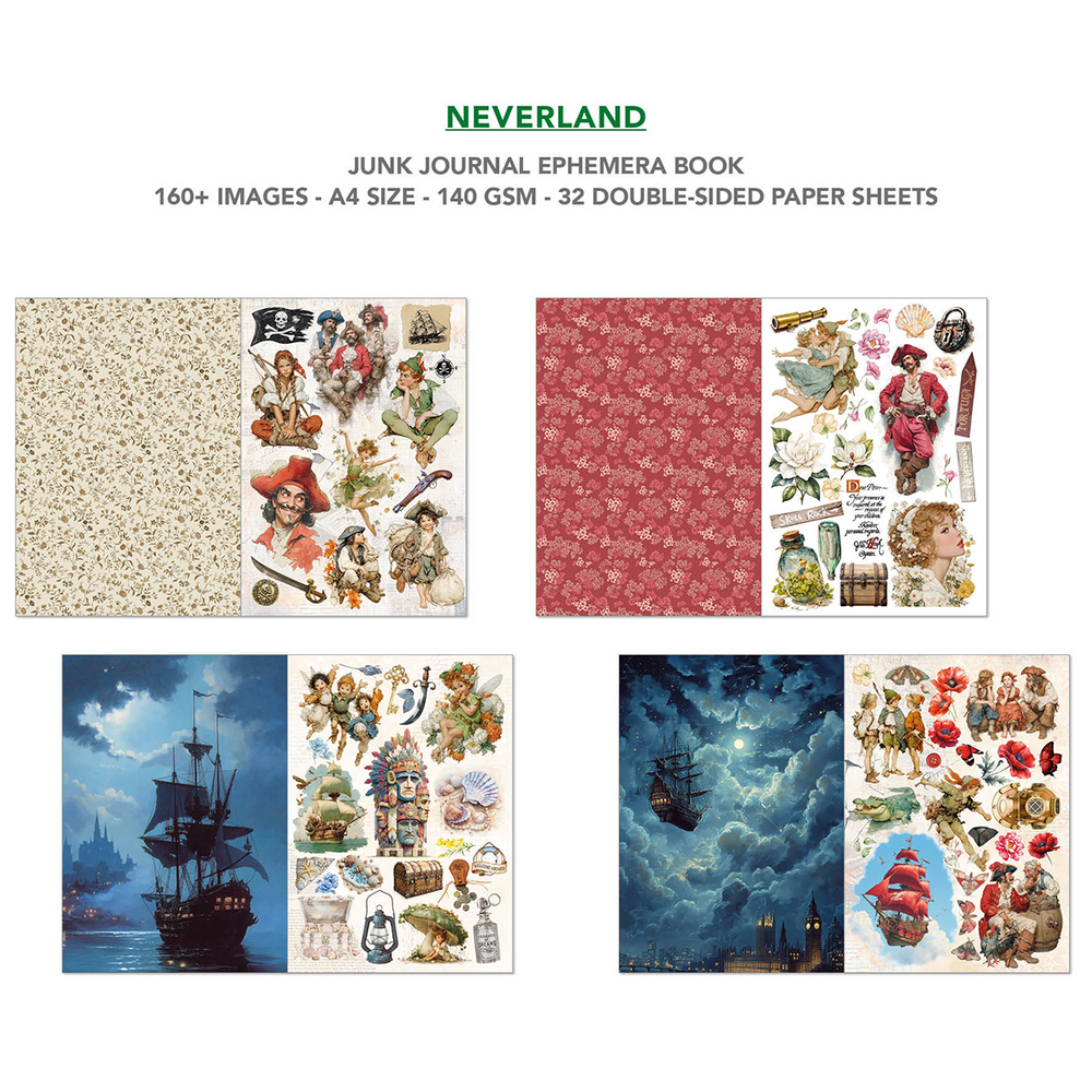 Ciao Bella Papercrafting PRE-ORDER Neverland A4 Junk Journal Ephemera Book (CBB021)