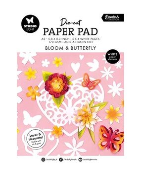 Studio Light Essentials Bloom & Butterfly A5 Die-Cut Paper Pad (SL-ES-DCPP414)