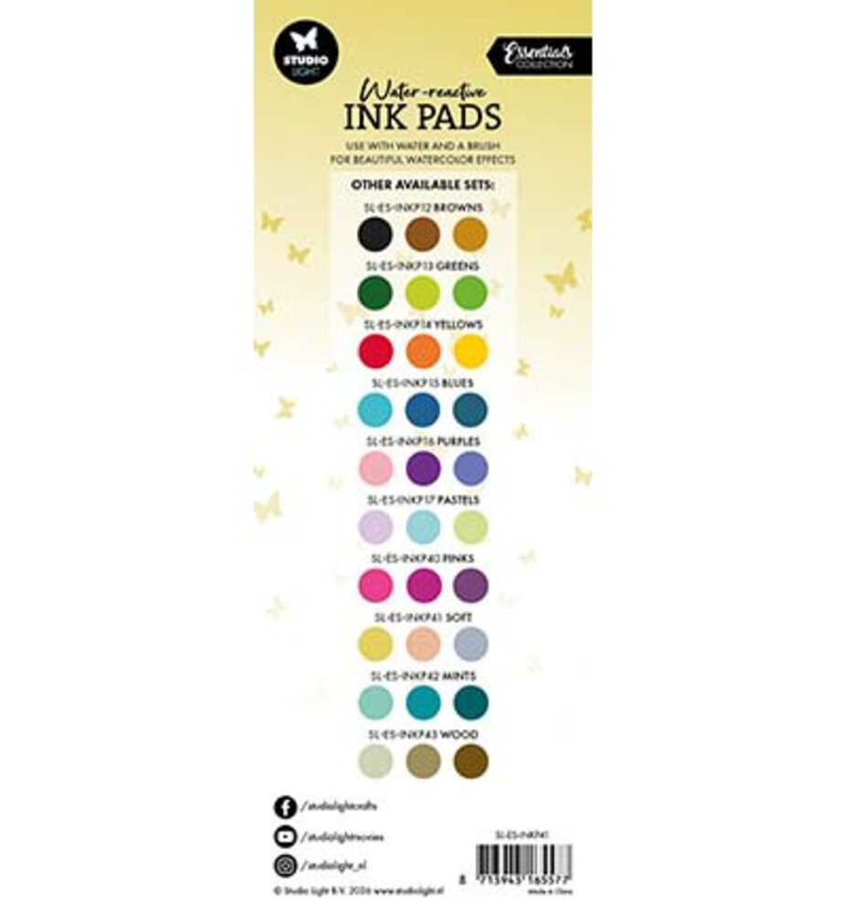 Studio Light PRE-ORDER Essentials Water-Reactive Ink Pads Soft (SL-ES-INKP41)