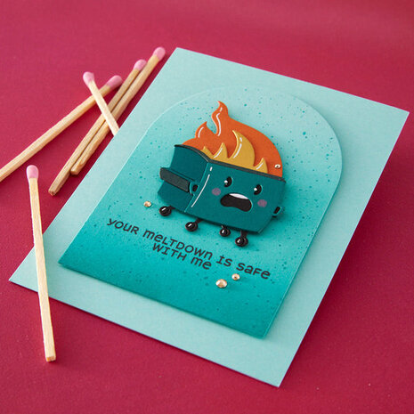 Spellbinders This Is Life Dumpster Fire Stamp & Die Set (SDS-220)