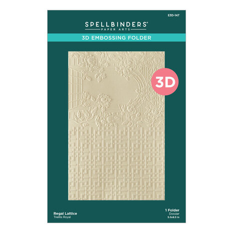 Spellbinders Regal Reflections Regal Lattice 3D Embossing Folder (E3D-147) Spellbinders Regal Reflections Regal Lattice 3D Embossing Folder (E3D-147)
