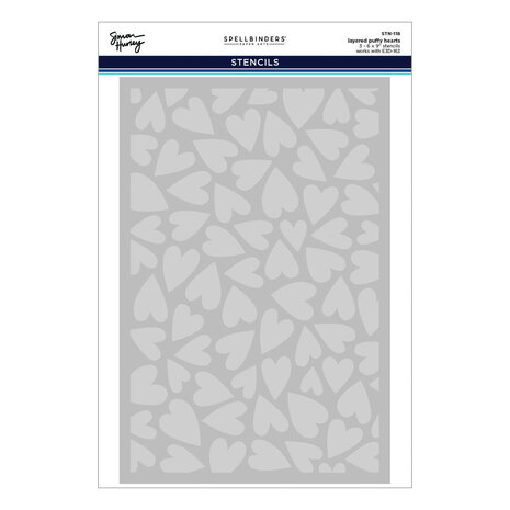 Spellbinders Puffy Hearts Layered Stencil (STN-118)