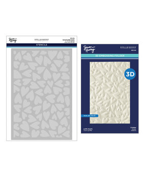 Spellbinders Sending Hugs Puffy Hearts 3D Folder and Stencil Bundle (BD-1018)