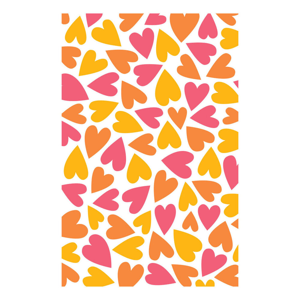 Spellbinders Sending Hugs Puffy Hearts 3D Folder and Stencil Bundle (BD-1018)