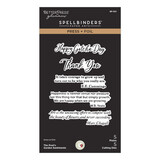 Spellbinders PRE-ORDER The Poet's Garden Sentiments Press Plate & Die Set (BP-325)