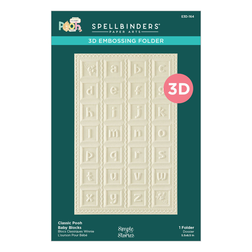 Spellbinders Say Cheese Classic Pooh Baby Baby Blocks 3D Embossing Folder (E3D-164) Spellbinders Say Cheese Classic Pooh Baby Baby Blocks 3D Embossing Folder (E3D-164)