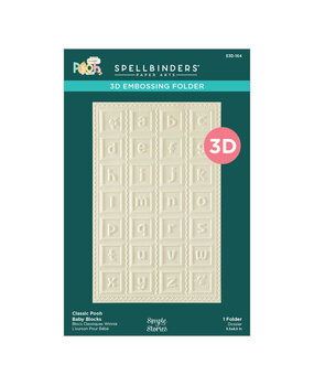 Spellbinders PRE-ORDER Say Cheese Classic Pooh Baby Baby Blocks 3D Embossing Folder (E3D-164)