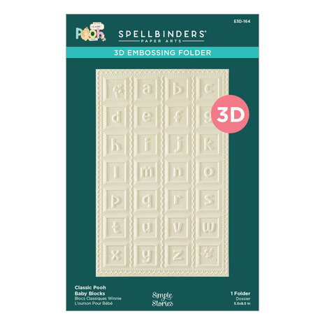 Spellbinders Say Cheese Classic Pooh Baby Baby Blocks 3D Embossing Folder (E3D-164) Spellbinders Say Cheese Classic Pooh Baby Baby Blocks 3D Embossing Folder (E3D-164)