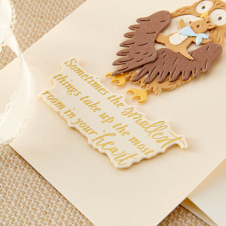 Spellbinders PRE-ORDER Say Cheese Classic Pooh Baby Sweet Sentiments Press Plate & Die Set (BP-342)