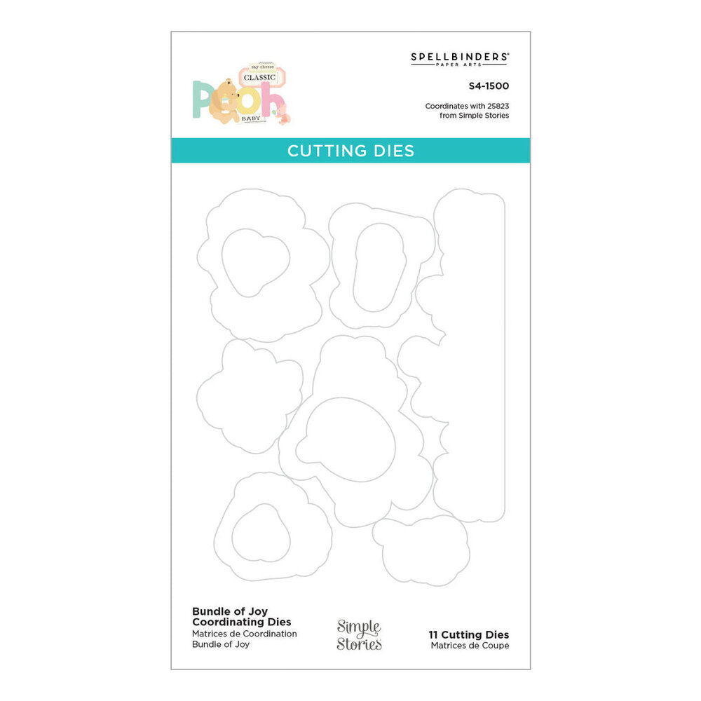 Spellbinders PRE-ORDER Say Cheese Classic Pooh Baby Stamp & Die Bundle (BD-1012)