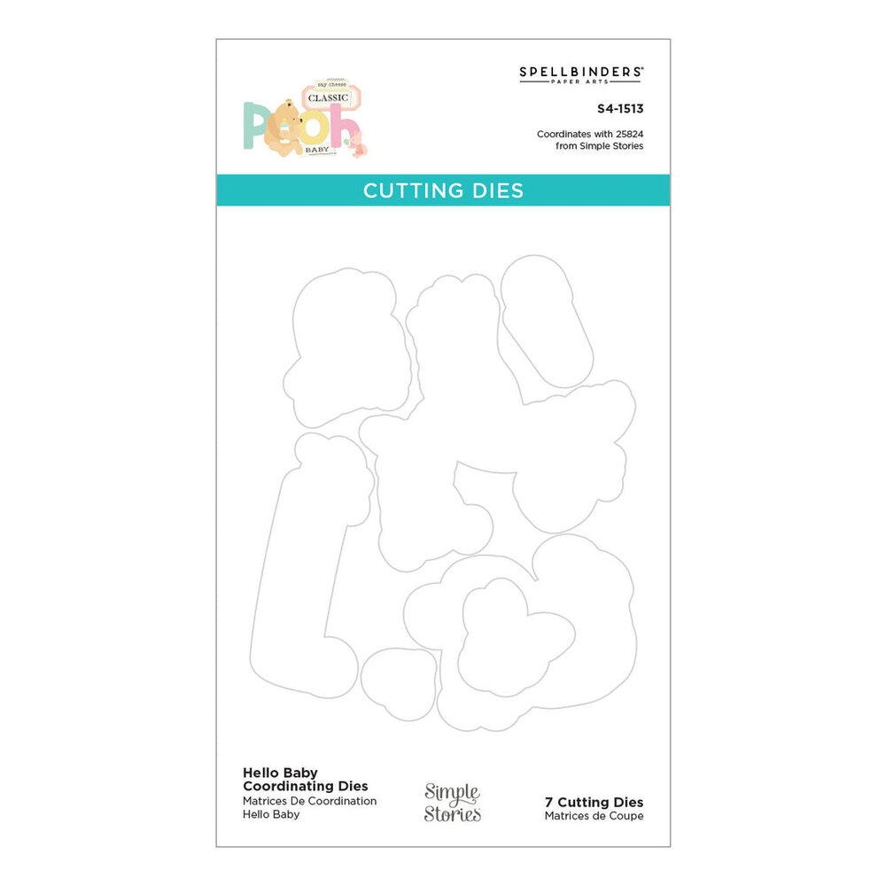 Spellbinders PRE-ORDER Say Cheese Classic Pooh Baby Stamp & Die Bundle (BD-1042)