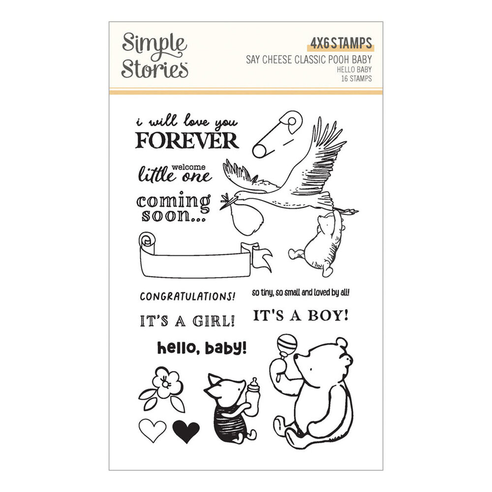 Spellbinders Say Cheese Classic Pooh Baby Stamp & Die Bundle (BD-1042)