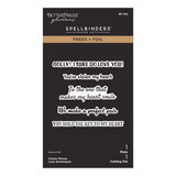 Spellbinders PRE-ORDER Say Cheese Classic Mouse Love Sentiments Press Plate & Die Set (BP-346)
