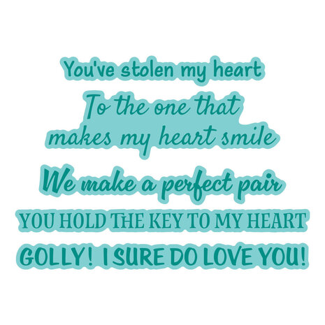 Spellbinders PRE-ORDER Say Cheese Classic Mouse Love Sentiments Press Plate & Die Set (BP-346)