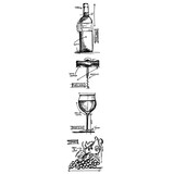 Stampers Anonymous PRE-ORDER Cling Stamps Strip Wine (THMB028)