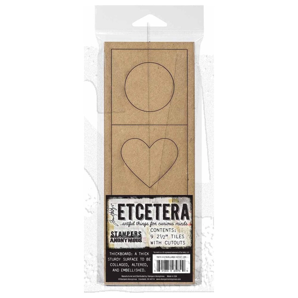 Stampers Anonymous Tim Holtz Etcetera Large Cutout Tiles (THETC018)