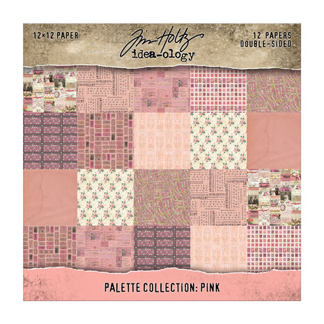 Idea-ology Tim Holtz Palette Collection 12x12 Inch Pink (TH94455)