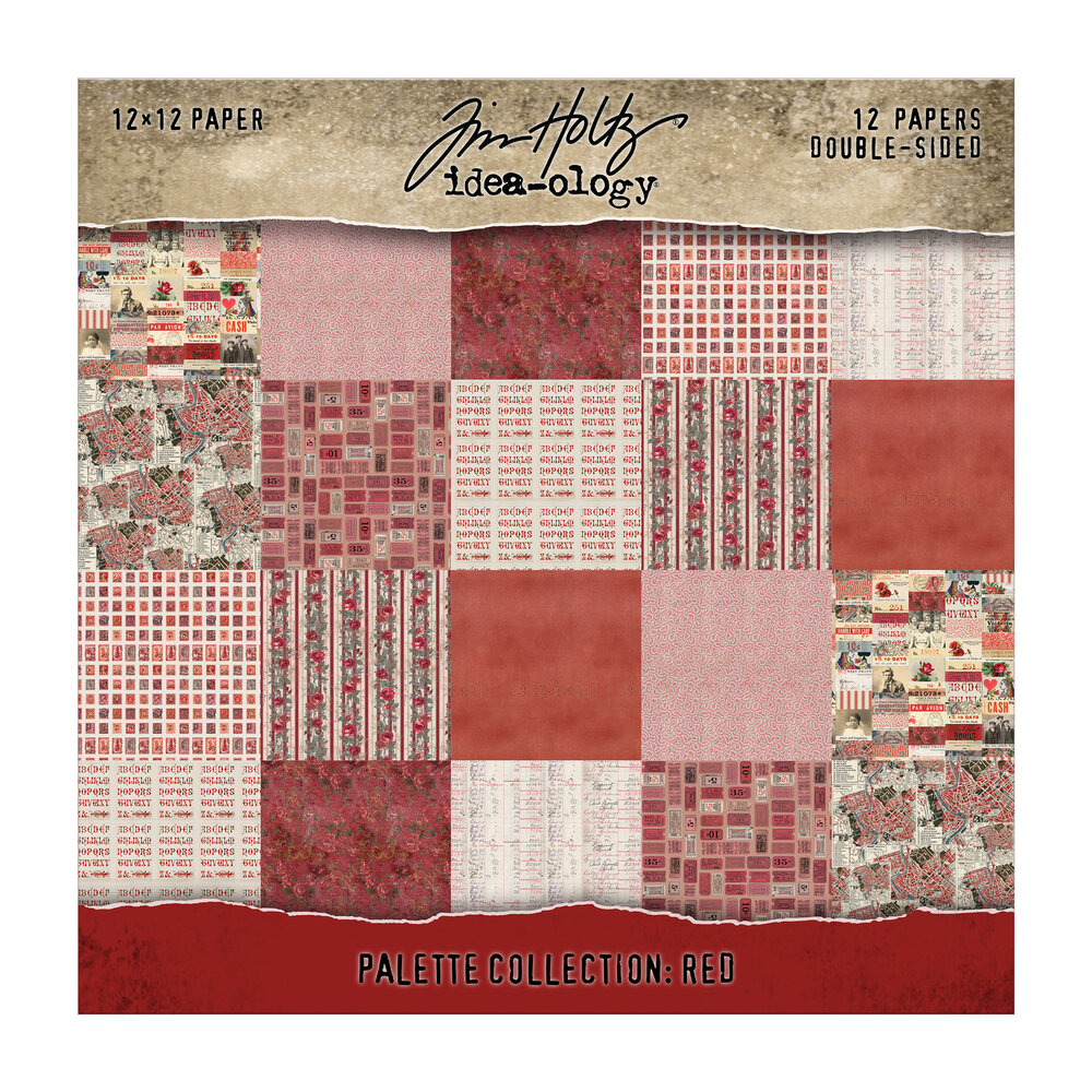 Idea-ology Tim Holtz Palette Collection 12x12 Inch Red (TH94456)