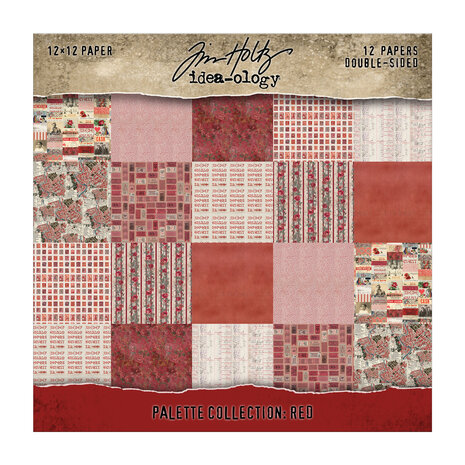 Idea-ology PRE-ORDER Tim Holtz Palette Collection 12x12 Inch Red (TH94456)