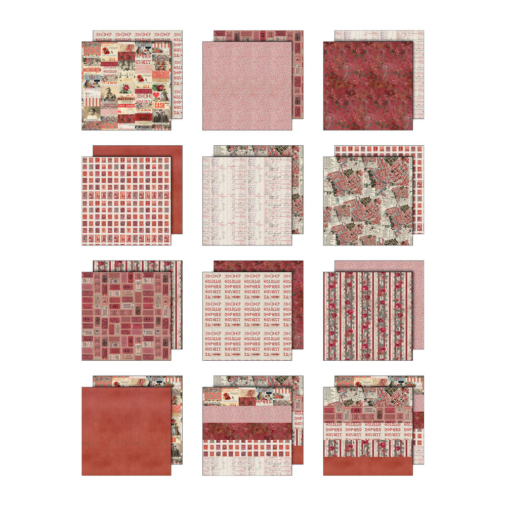 Idea-ology PRE-ORDER Tim Holtz Palette Collection 12x12 Inch Red (TH94456)
