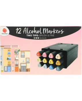 DécoTime 12 Alcohol Markers Cosmos Pink (3005439) DécoTime 12 Alcohol Markers Cosmos Pink (3005439)