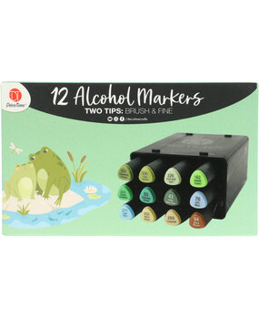 DécoTime 12 Alcohol Markers Emerald Green (3005439)