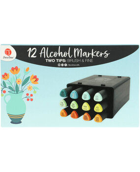 DécoTime 12 Alcohol Markers Neo Mint (3005439)