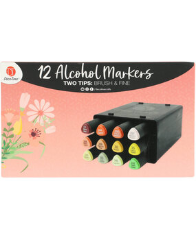 DécoTime 12 Alcohol Markers Raspberry (3005439)