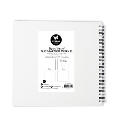 Studio Light Essentials White 8x8 Inch Spiral Passe-Partout Journal (SL-ES-JOUR27)