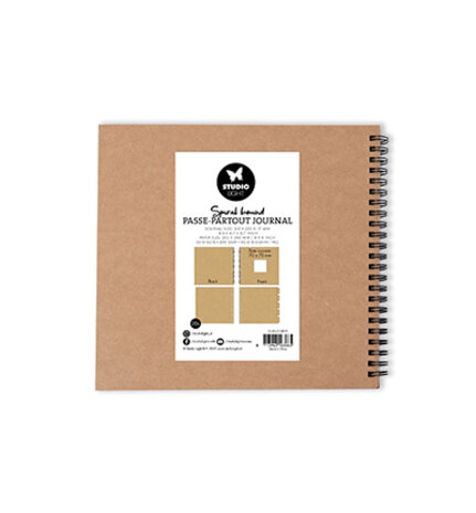 Studio Light PRE-ORDER Essentials Kraft 8x8 Inch Spiral Passe-Partout Journal (SL-ES-JOUR29)
