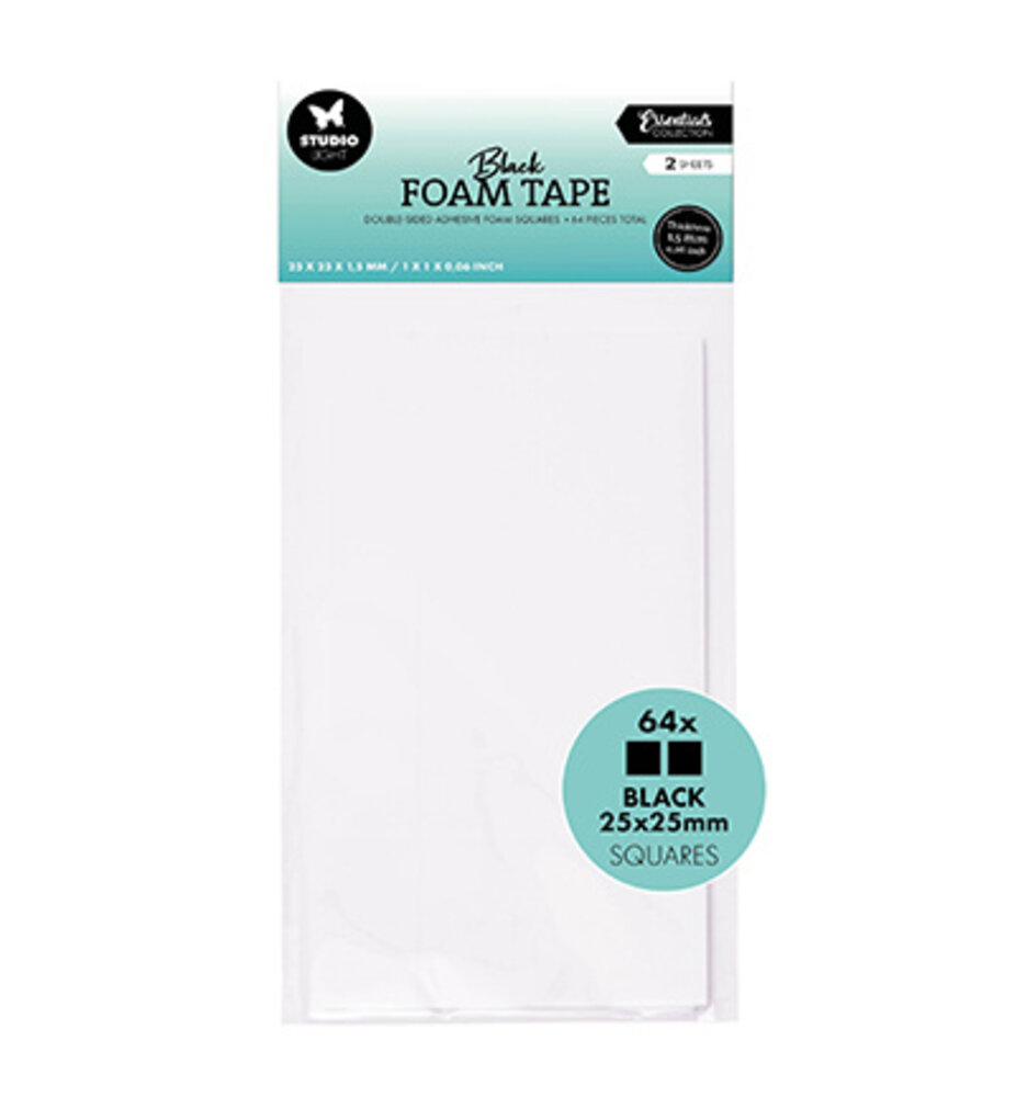 Studio Light Essentials Black Foam Tape Doublesided Blocks (25mm) (SL-ES-FOAMT108)
