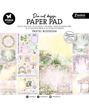 Studio Light Essentials Pastel Blossom 8x8 Inch Die-Cut Paper Pad (SL-ES-DCPP424)