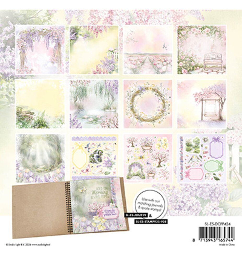 Studio Light Essentials Pastel Blossom 8x8 Inch Die-Cut Paper Pad (SL-ES-DCPP424)