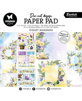 Studio Light Essentials Violet Musings 6x6 Inch Die-Cut Paper Pad (SL-ES-DCPP427)