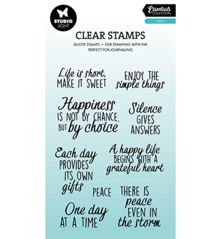 Studio Light Essentials Clear Stamps Quotes Peace (SL-ES-STAMP927) Studio Light Essentials Clear Stamps Quotes Peace (SL-ES-STAMP927)