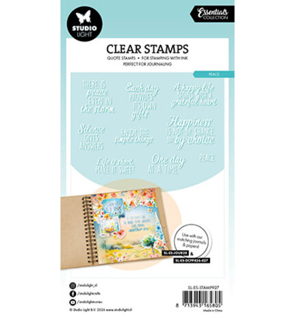 Studio Light PRE-ORDER Essentials Clear Stamps Quotes Peace (SL-ES-STAMP927)