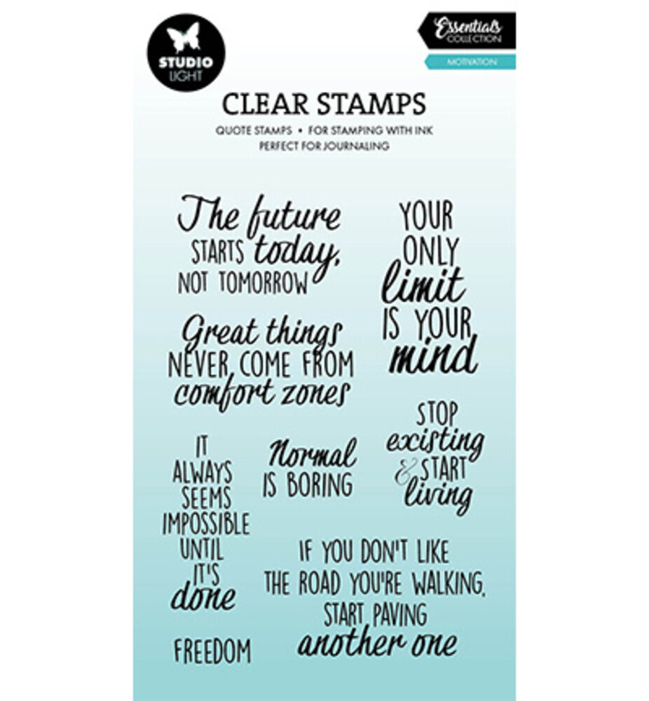 Studio Light PRE-ORDER Essentials Clear Stamps Quotes Motivation (SL-ES-STAMP928)