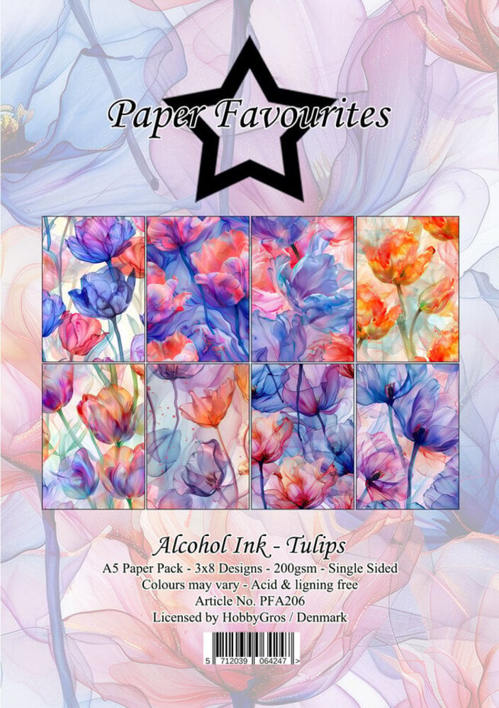 Paper Favourites Alcohol Ink Tulips A5 Paper Pad (PFA206)