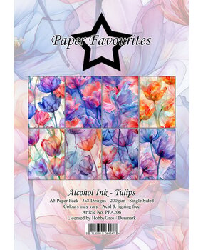 Paper Favourites Alcohol Ink Tulips A5 Paper Pad (PFA206)