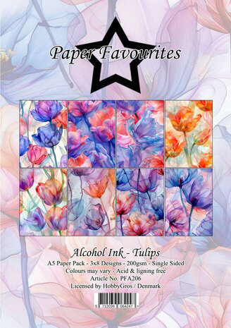 Paper Favourites Alcohol Ink Tulips A5 Paper Pad (PFA206)