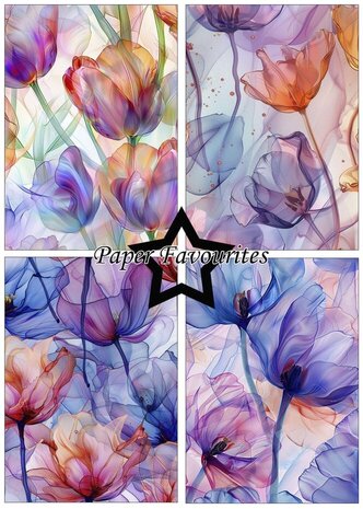 Paper Favourites Alcohol Ink Tulips A5 Paper Pad (PFA206)