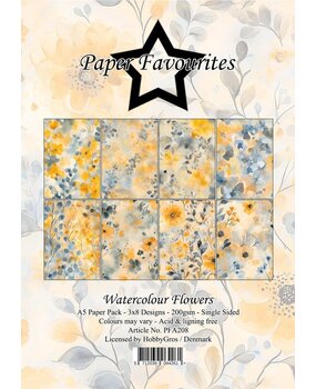 Paper Favourites Watercolour Flowers A5 Paper Pad (PFA208)