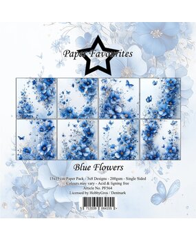 Paper Favourites Blue Flowers 6x6 Inch Paper Pad (PF564)