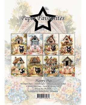 Paper Favourites Happy Pigs A6 Paper Pad (PFA606)