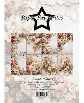 Paper Favourites Vintage Flowers A6 Paper Pad (PFA608)