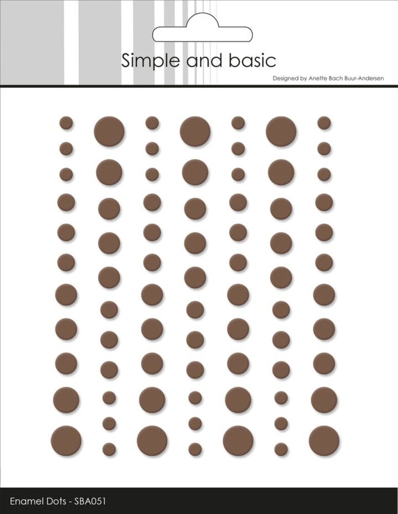 Simple and Basic Matte Enamel Dots Coffee (SBA051)