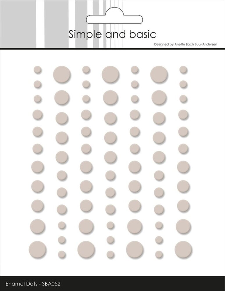 Simple and Basic Matte Enamel Dots Beige (SBA052)