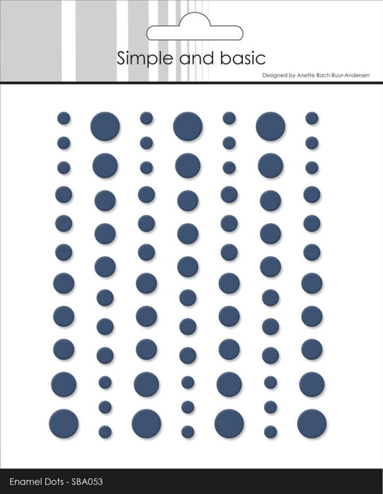 Simple and Basic Matte Enamel Dots Navy (SBA053)