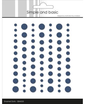 Simple and Basic Matte Enamel Dots Navy (SBA053)